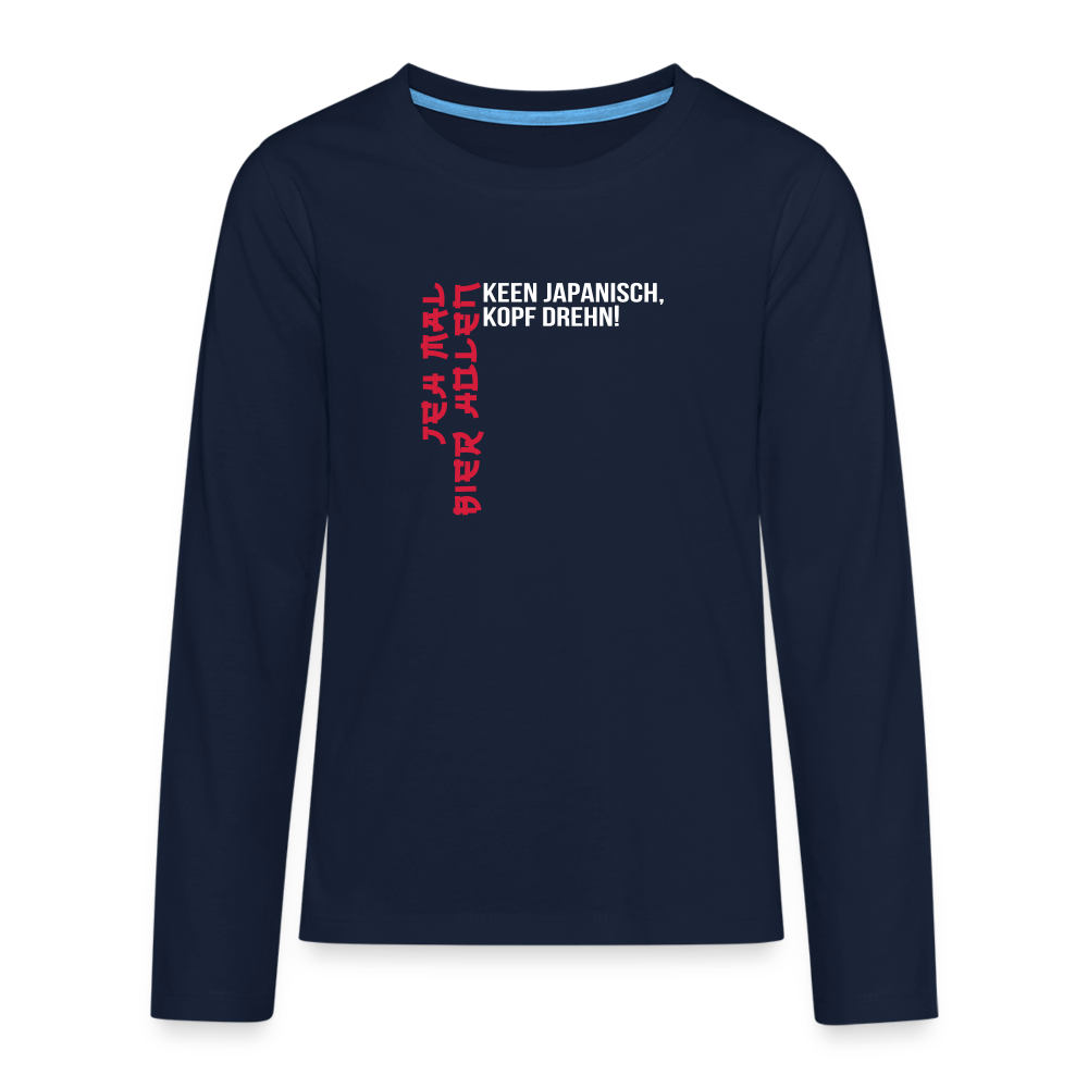Jeh mal Bier holen! - Teenager Langarmshirt - Navy