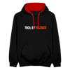 Tach, Ihr Fatzkes! - Kontrast Hoodie - Schwarz/Rot