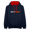 Tach, Ihr Fatzkes! - Kontrast Hoodie - Navy/Rot