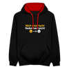 Nich mürrisch! Jedankenreich! - Kontrast Hoodie - Schwarz/Rot