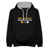 Nich mürrisch! Jedankenreich! - Kontrast Hoodie - Schwarz/Grau meliert