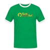 Tach! Ick steh uff Esel! - Männer Ringer T-Shirt - Kelly Green/Weiß
