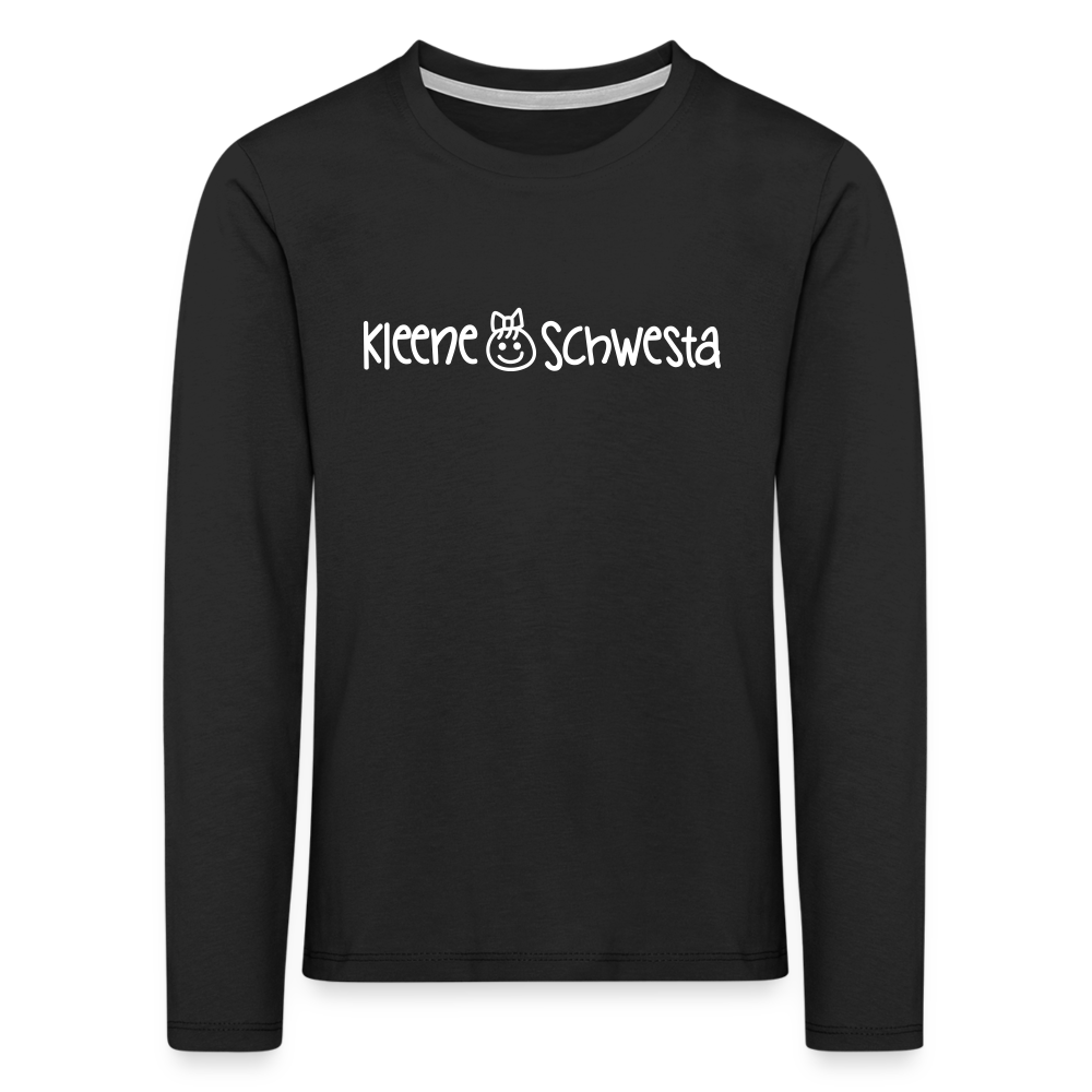 Kleene Schwesta - Kinder Langarmshirt - Schwarz