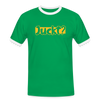 Juckt? - Männer Ringer T-Shirt - Kelly Green/Weiß