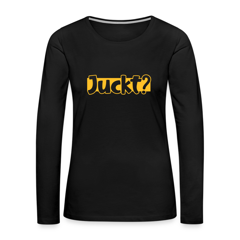 Juckt? - Frauen Premium Langarmshirt - Schwarz