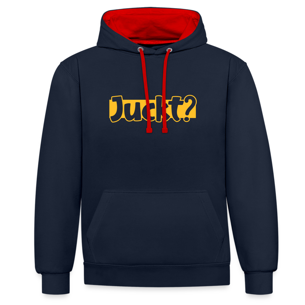 Juckt? - Kontrast Hoodie - Navy/Rot