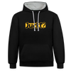 Juckt? - Kontrast Hoodie - Schwarz/Grau meliert