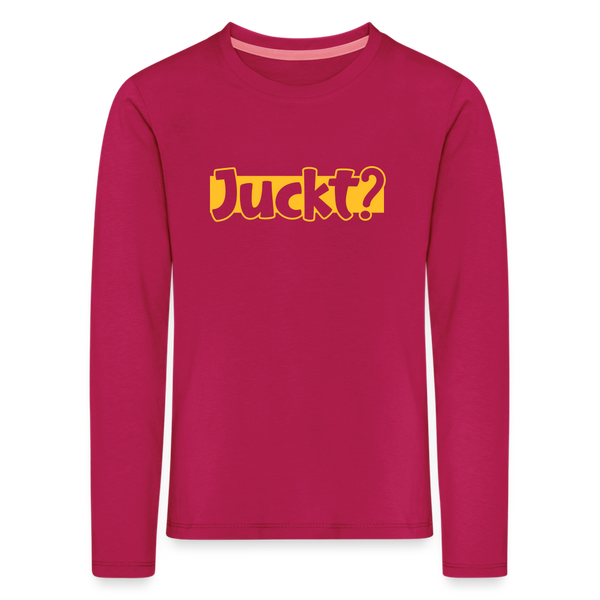 Kinder Langarmshirt mit dem Motiv Juckt? als kurzer Berlin Spruch.