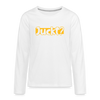 Langarmshirt mit dem Motiv „Juckt?“ auf der Vorderseite.