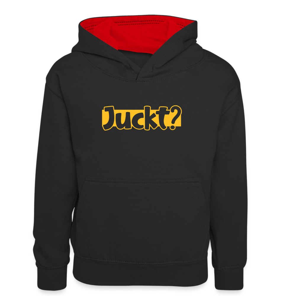 Juckt? - Teenager Kontrast-Hoodie - Schwarz/Rot