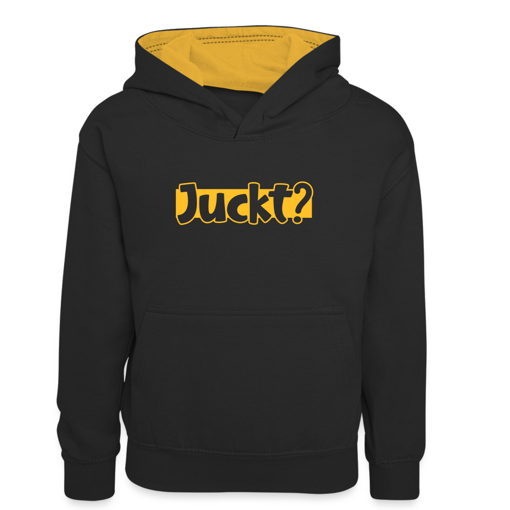 Juckt? - Teenager Kontrast-Hoodie - Schwarz/Gold