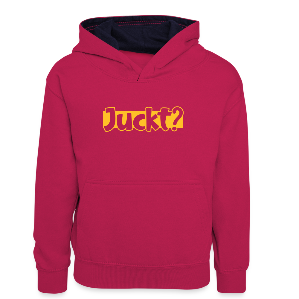 Juckt? - Teenager Kontrast-Hoodie - Pink/Navy