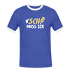 N'SCH... MUSS ICK - Männer Ringer T-Shirt - Blau/Weiß