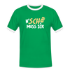 N'SCH... MUSS ICK - Männer Ringer T-Shirt - Kelly Green/Weiß