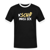 N'SCH... MUSS ICK - Männer Ringer T-Shirt - Schwarz/Weiß