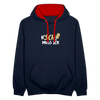 N'SCH... MUSS ICK - Kontrast Hoodie - Navy/Rot