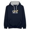 N'SCH... MUSS ICK - Kontrast Hoodie - Navy/Grau meliert