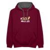 N'SCH... MUSS ICK - Kontrast Hoodie - Weinrot/Anthrazit