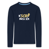 N'SCH... MUSS ICK - Kinder Langarmshirt - Navy