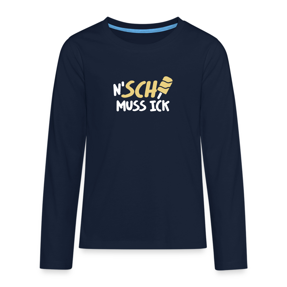 N'SCH... MUSS ICK - Teenager Langarmshirt - Navy