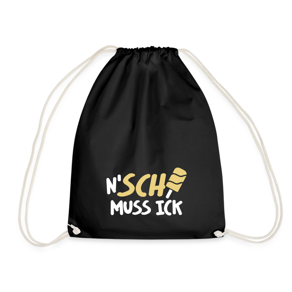 N'SCH... MUSS ICK - Turnbeutel - Schwarz