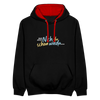 Echt jetzt? Nich du schon wieda... - Kontrast Hoodie - Schwarz/Rot