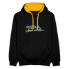 Echt jetzt? Nich du schon wieda... - Kontrast Hoodie - Schwarz/Gold