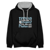 Tinnitus in de Oogen? Ick seh' nur Pfeifen hier! - Kontrast Hoodie - Schwarz/Grau meliert