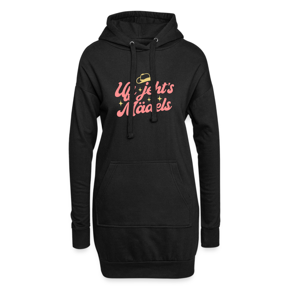 Uff jeht’s Mädels - Hoodie-Kleid - Schwarz