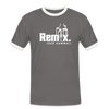 Remix. - Männer Ringer T-Shirt - Dunkelgrau/Weiß
