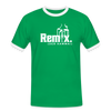 Remix. - Männer Ringer T-Shirt - Kelly Green/Weiß