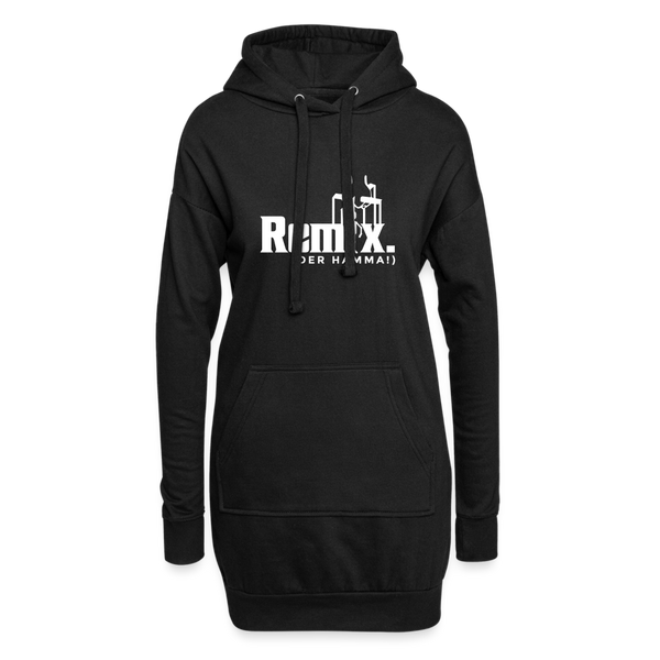 Remix. - Hoodie-Kleid - Schwarz