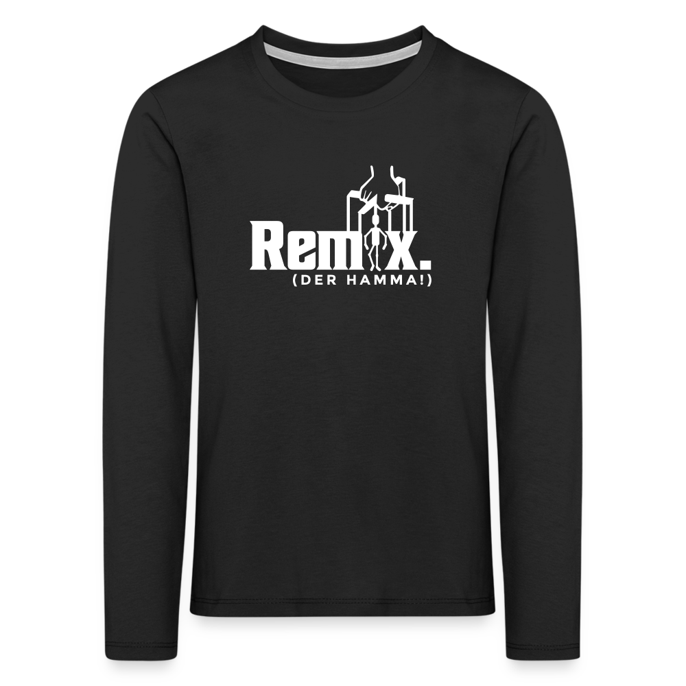 Remix. - Kinder Langarmshirt - Schwarz