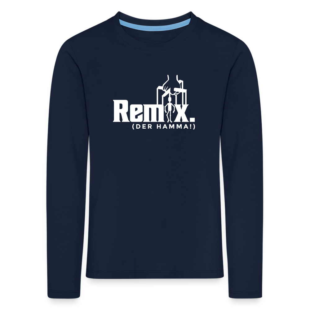 Remix. - Kinder Langarmshirt - Navy