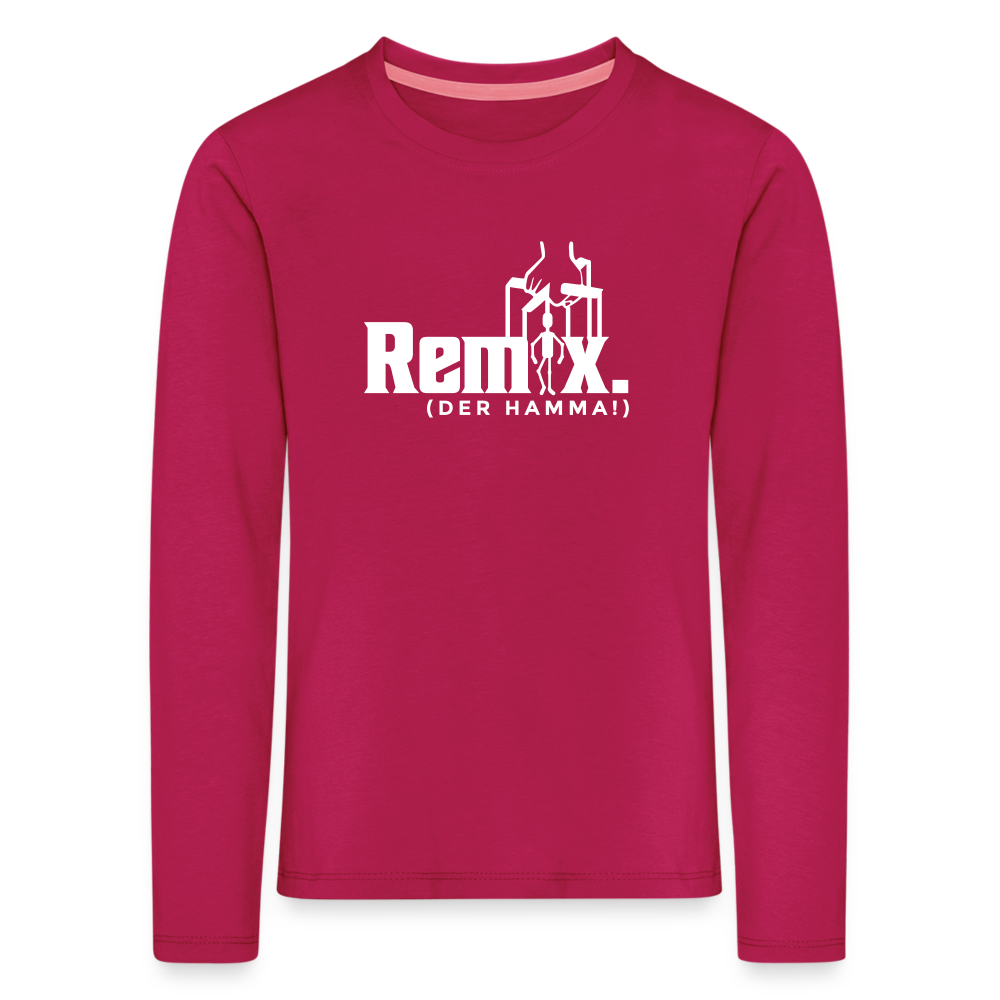 Remix. - Kinder Langarmshirt - dunkles Pink