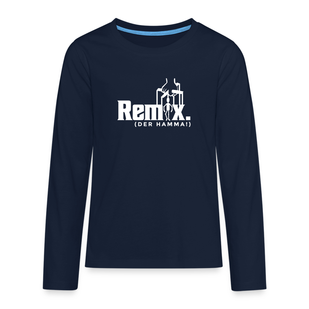 Remix. - Teenager Langarmshirt - Navy