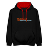 Ma kieken, dann sehn wa schon - Kontrast Hoodie - Schwarz/Rot