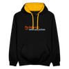 Ma kieken, dann sehn wa schon - Kontrast Hoodie - Schwarz/Gold