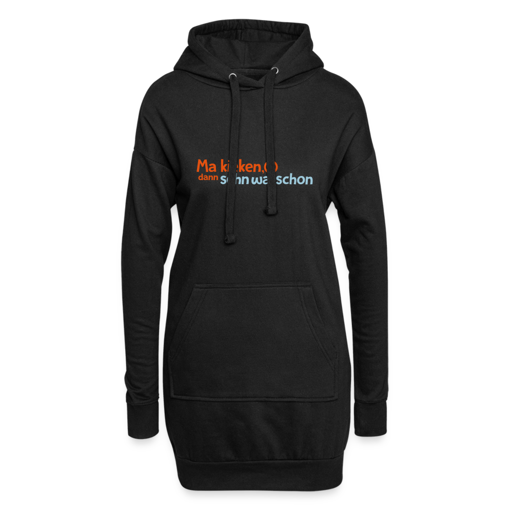 Ma kieken, dann sehn wa schon - Hoodie-Kleid - Schwarz