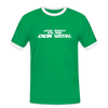 Janz jenau! Ick bin dein Vata! - Männer Ringer T-Shirt - Kelly Green/Weiß