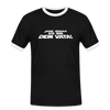 Janz jenau! Ick bin dein Vata! - Männer Ringer T-Shirt - Schwarz/Weiß