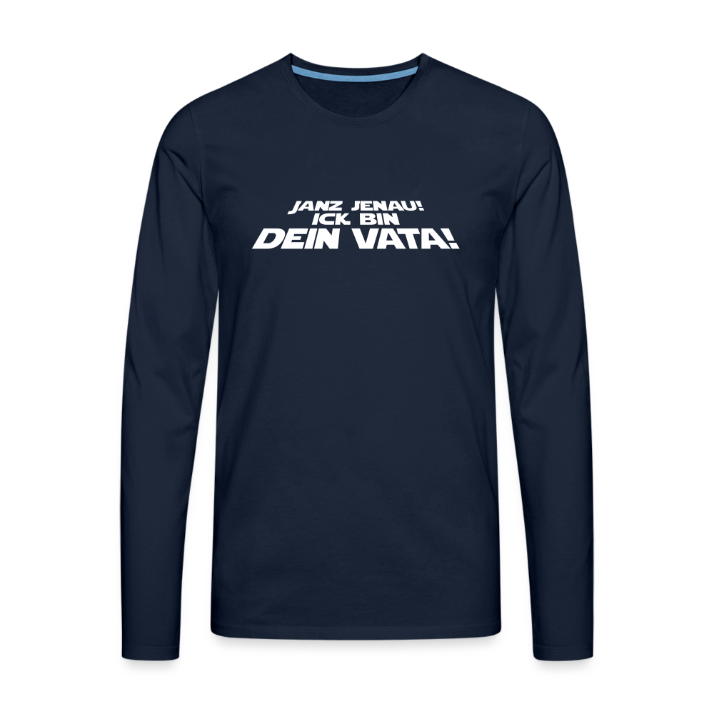 Männer Premium Langarmshirt - Navy