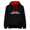 Janz jenau! Ick bin dein Vata! - Kontrast Hoodie - Schwarz/Rot