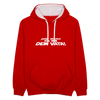 Janz jenau! Ick bin dein Vata! - Kontrast Hoodie - Rot/Weiß