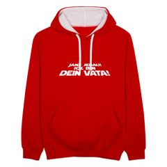 Janz jenau! Ick bin dein Vata! - Kontrast Hoodie