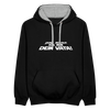 Janz jenau! Ick bin dein Vata! - Kontrast Hoodie - Schwarz/Grau meliert