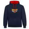 Jahaa!!! Mach ick! später! vielleicht - Kontrast Hoodie - Navy/Rot