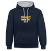 Jahaa!!! Mach ick! später! vielleicht - Kontrast Hoodie - Navy/Grau meliert