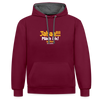 Jahaa!!! Mach ick! später! vielleicht - Kontrast Hoodie - Weinrot/Anthrazit