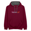 Schnauze voll? Dann halt sie mal! - Kontrast Hoodie - Weinrot/Anthrazit